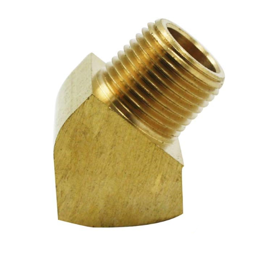 124-N5 FLOFLEX BRASS PIPE FITTING<BR>45 DEGREE STREE ELBOW 3/4" MALE X 3/4" FEMALE NPT